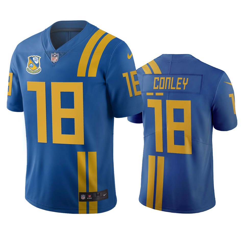 Men Nike Jacksonville Jaguars #18 Chris Conley Royal Vapor Limited City Edition NFL Jersey